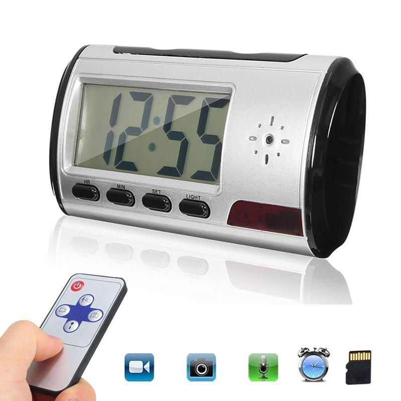 Mini Spy Camera Alarm Clock DVR Recorder Hidden Nanny Cam DVR Motion Detection