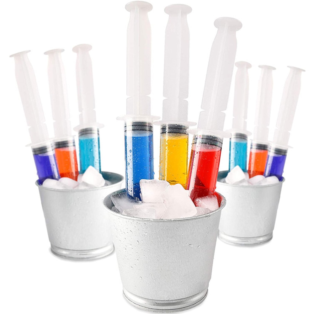 Jello Shot Syringes 60ml Containers With Lid For Halloween Vampire Props Thanksgiving Christmas Party For Beverage Liquid Juice. 