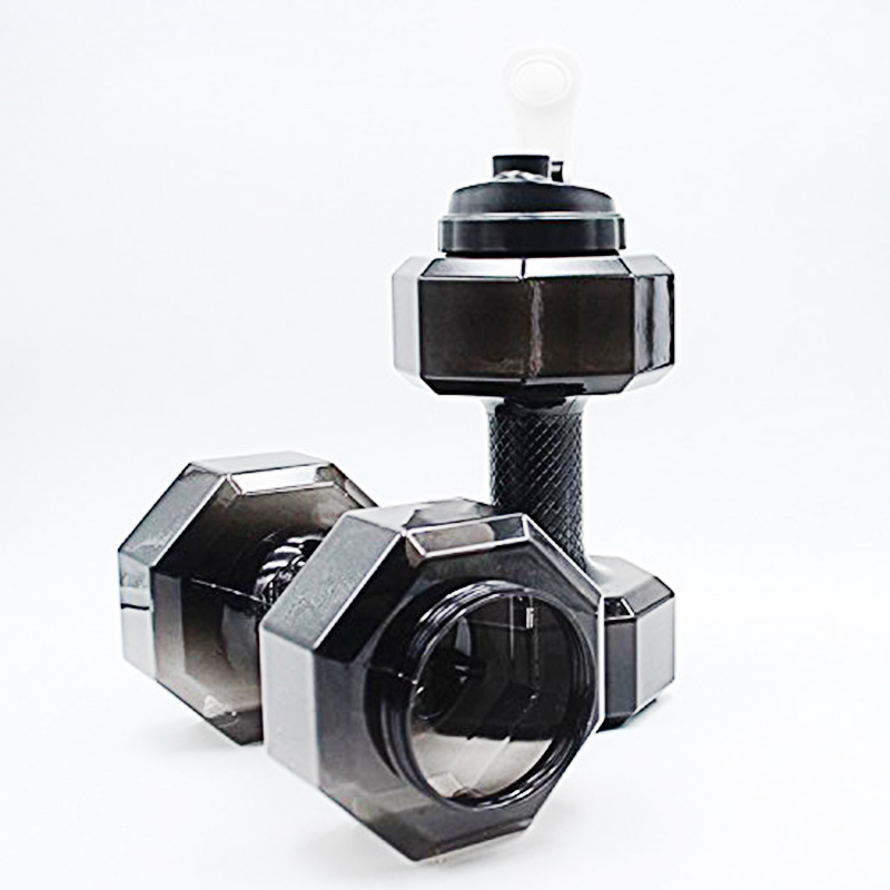 Individual 75 Oz (2.2 L) Dumbbell Shaped Water Bottle - Big Capacity - BPA Free - Flip Top Leak Proof lid -（black） Exquisite Product. 