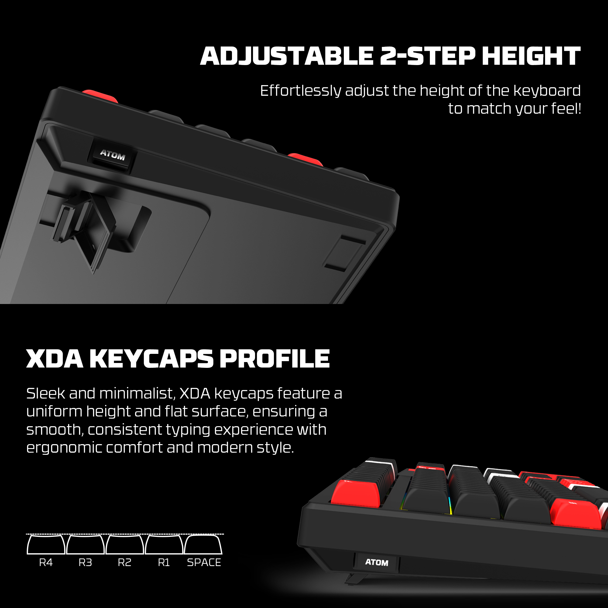 FANTECH MK917 ATOM PRO79 Wireless Rechargeable Mechanical Gaming Keyboard. 