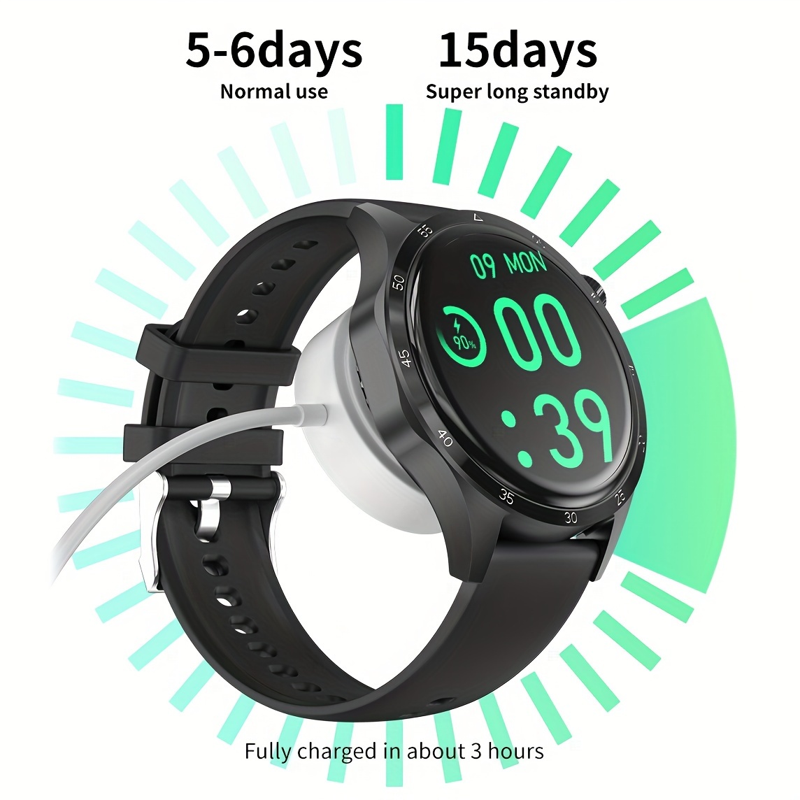 Valentine's Essential: ONEGRA GT4 Pro Smartwatch - Waterproof, Wireless Charging, HD Call & Fitness Tracker for the Active Man. 