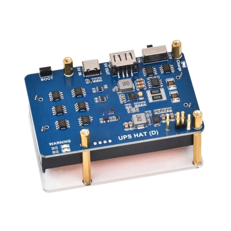 Raspberry Pi UPS HAT D 21700 Battery 5V Connection. 