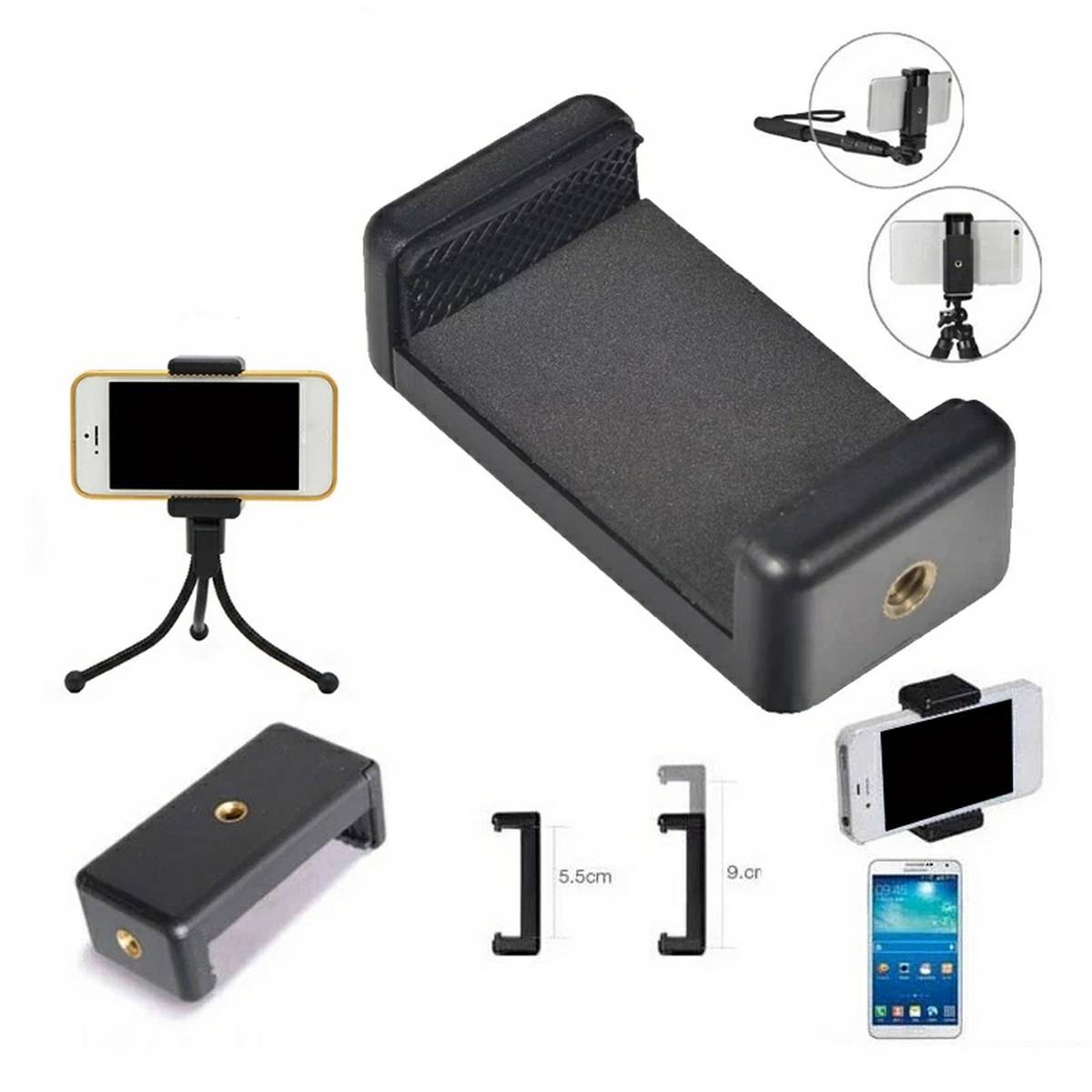Smartphone Holder Mount For Universal Tripod Monopod Stand - Tripod Phone Holder