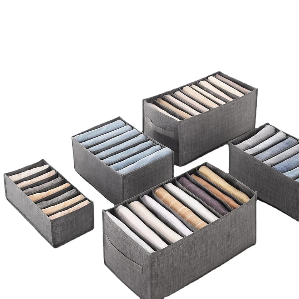 Cloth Organizer Box 7 Grid Closet Storage drawer divider storage organizer Box. 
