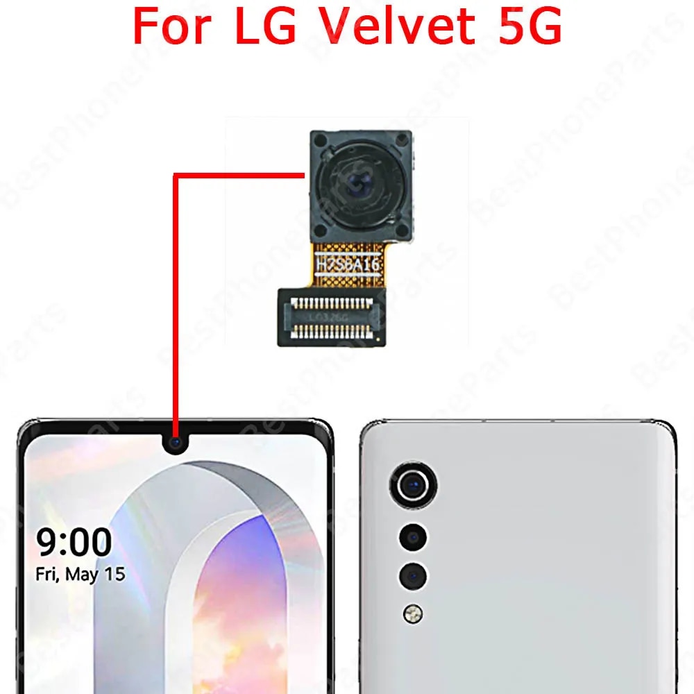 Selfie Big Backside Back View Facing Camera For LG V20 V30 V50 V60 Velvet 5G Rear Front Camera Module Replacement Flex Cable. 