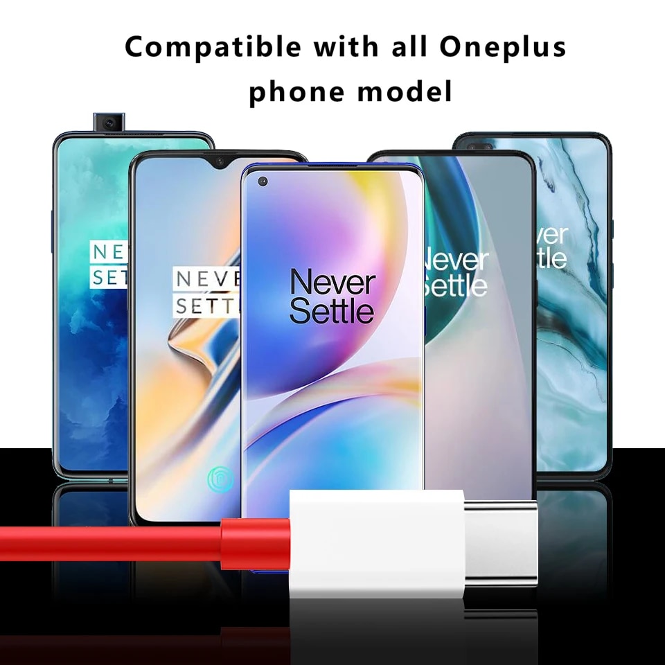 6A OnePlus Nord N10 Warp Charging Cable Type-C Dash Fast Cable For One Plus 8 7 Pro 7t 7 T 6t 6 5t 5 3T OPPO Realme 6 Pro USB-C. 
