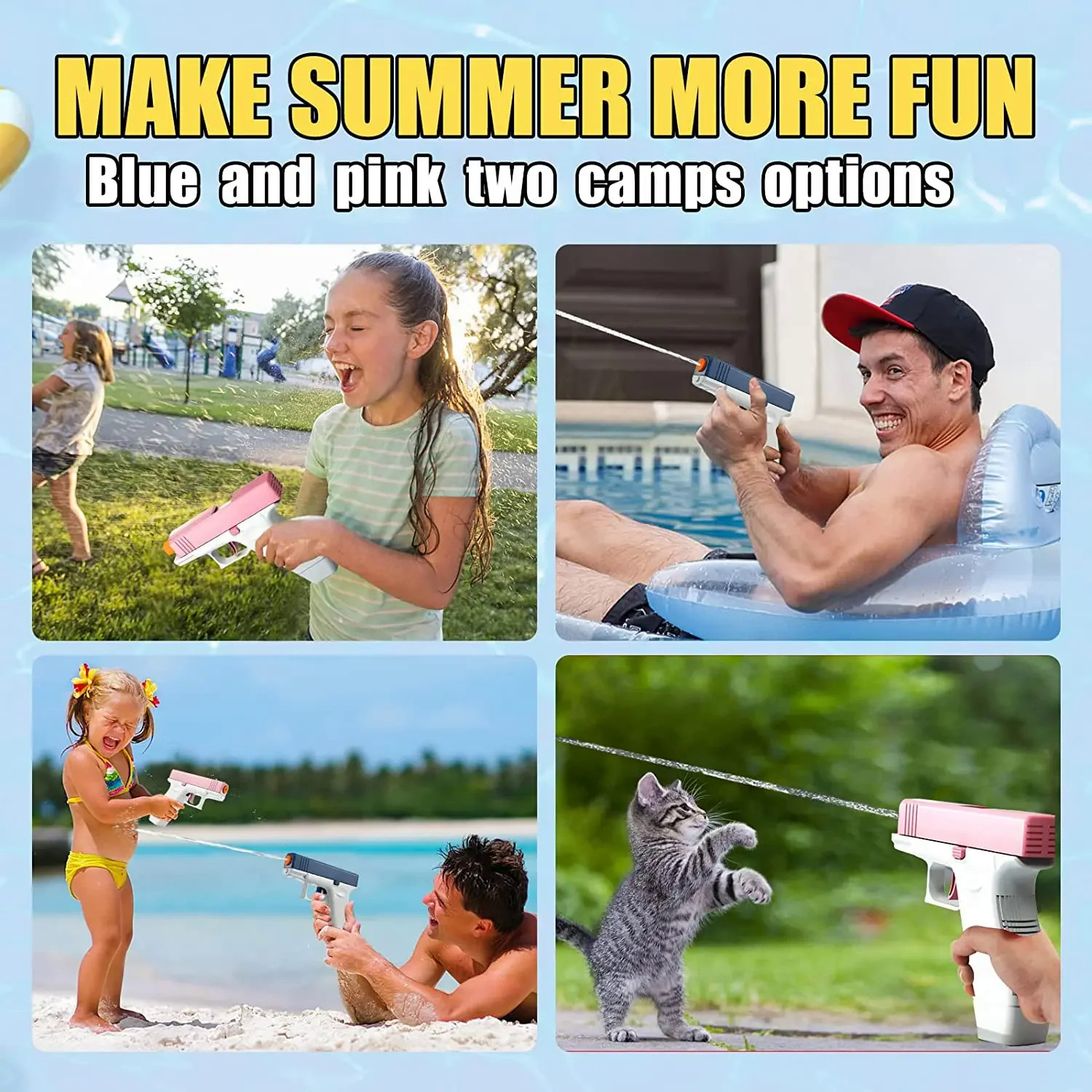 【Yurui】New kid Cool No Manual Loading Water Gun quirt Water Blater Toy Without Charge ummer wimming Pool Fighting. 