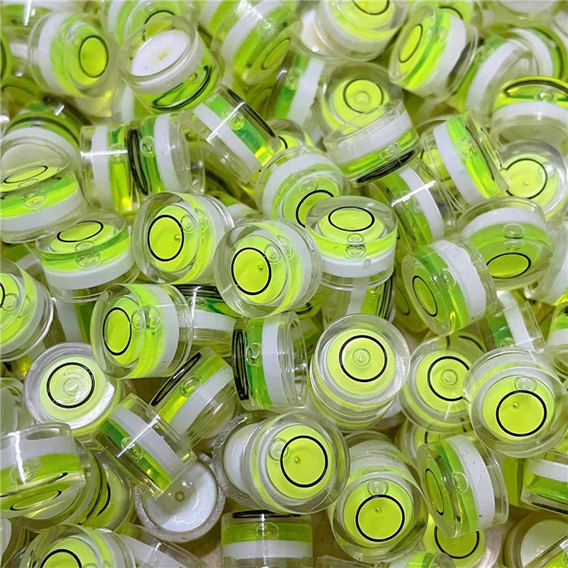 20Pcs Mini Bubble Spirit Level 10X6mm Circular Bullseye Bubble Levels for Leveling Tripod Telescope 10X6mm, Non-Adhesive. 