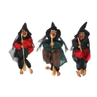3pcs Halloween Witch Dolls Voice Control Prop Animated Ghost Scary Riding Broom Wall Hang Party Outdoor Decoration Toys Kitchen Witch Buy Online At Best Prices In Bangladesh Daraz Com Bd
