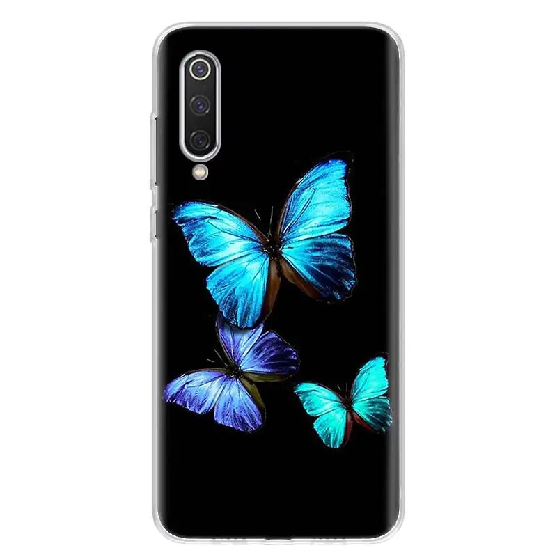 Blue Butterfly Beautiful Wing Cover Phone Case For Xiaomi Redmi Note 12 10 10S 9 9S 9T 8 8T 11T 11S 11E 11 Pro Plus 7 5 5G Coque. 
