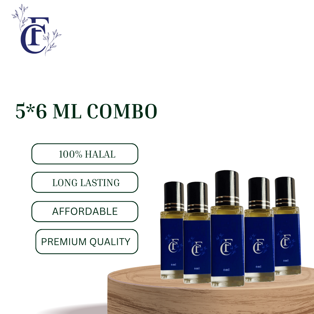 Perfume Oil & Attar Roll-On Combo Pack for Men - Premium Perfume Set with Best Gift For Men, 6 x 5ml (30ml Total)