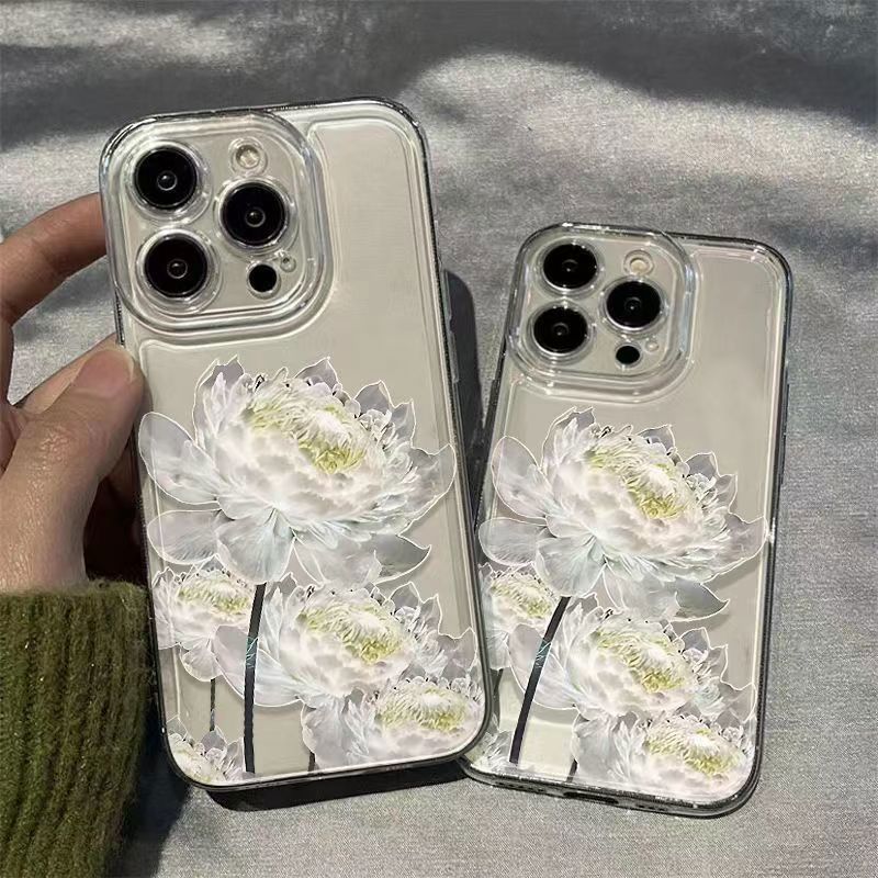 Dok Bua Kao Phone Case Applicable OPPOReno10pro Space Shell A1pro Transparent Findx6/A58x/57. 