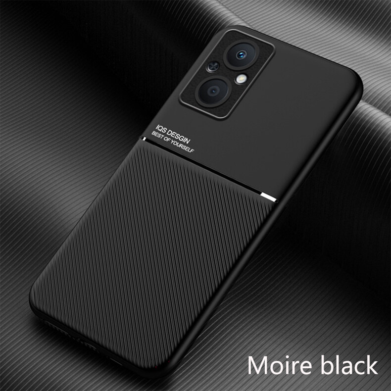 xprmy for Oppo Reno7 Z 5G Case Car Magnetic Holder Leather Plate Back Cover Soft Phone Cases