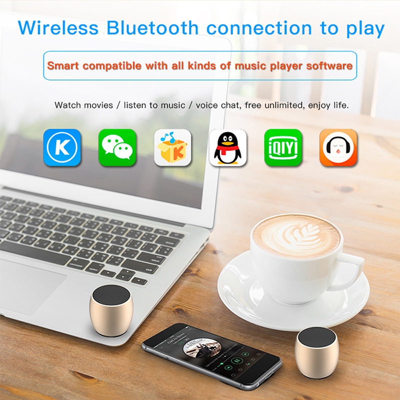 (New)SARDiNE F1 Aluminium Alloy Stereo Wireless Bluetooth Speaker with Charging Dock - Supports Hands-free Calling. 