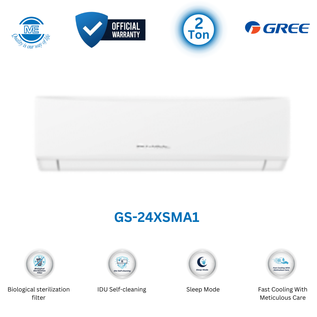 GREE 2 Ton Split Type Non-Inverter Shimo-Split Eco-Friendly Residential Air Condition | GS-24XSMA1 With Free Delivery and Official Warranty