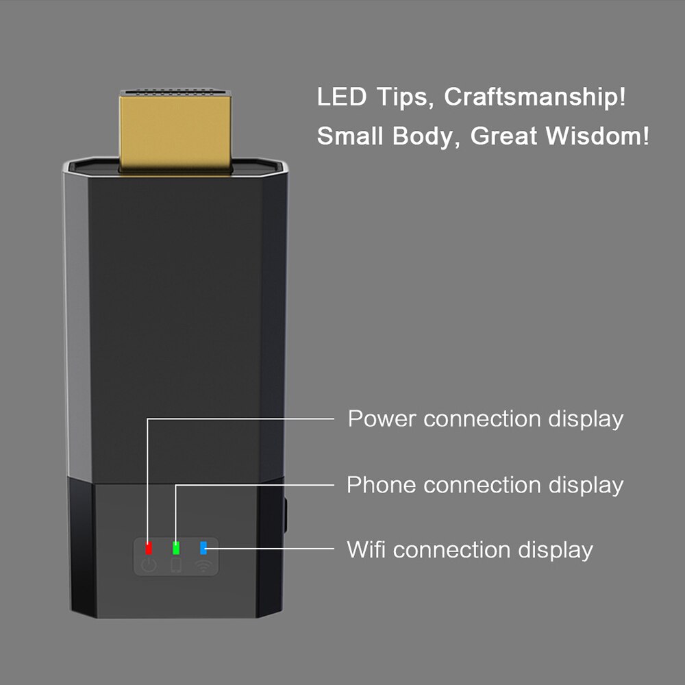 Wireless Display Dongle HDMI-compatible Adapter TV Stick Wifi Miracast Dongle Receiver Support Android Windows IOS. 