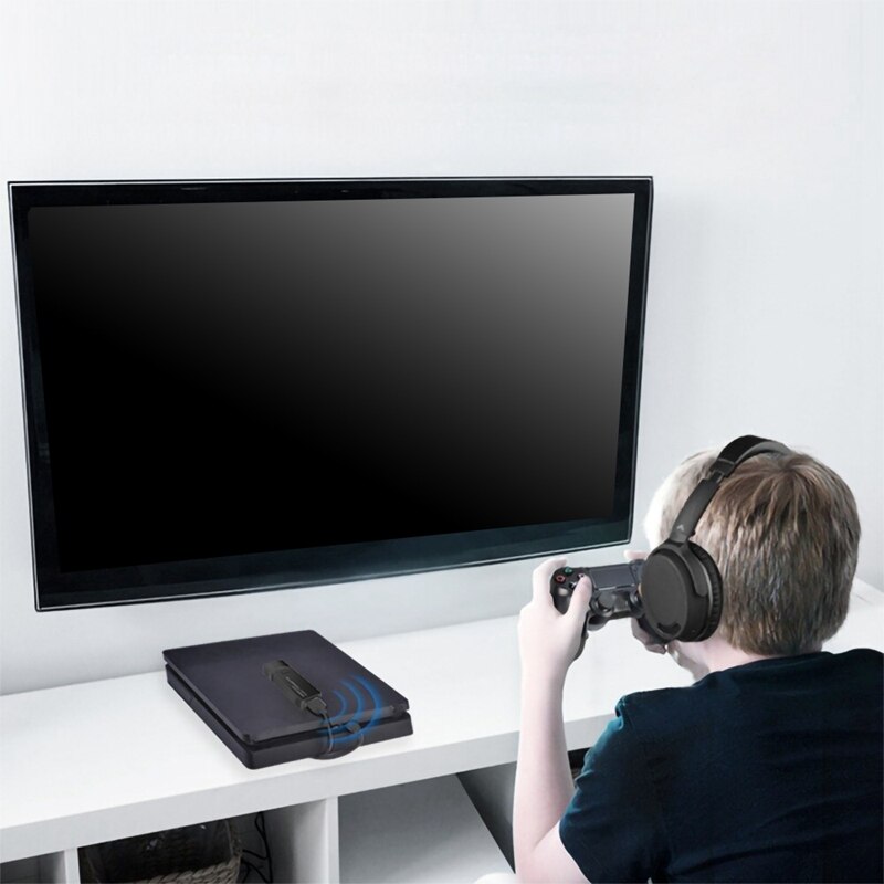 Driver-Free USB Bluetooth 5.3 Audio Transmitter, for Game Console PS4/5, Computer, Compatible with Windows XP/7/8/10. 
