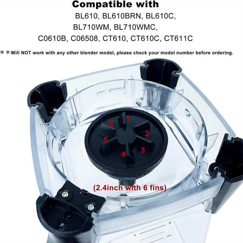 Blender Replacement Parts for BL610 BL710 Series 72 oz (9 Cups). 