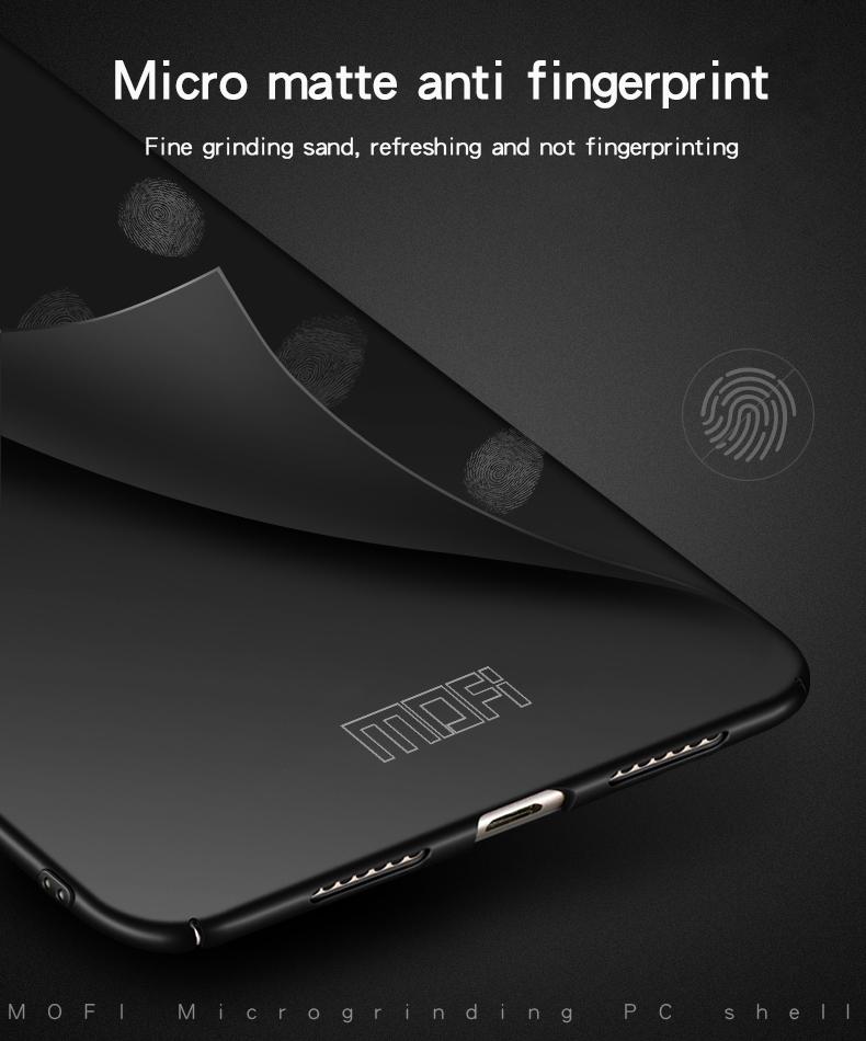 Mofi Matte Ultra Thin Shockproof Hard PC Back Cover Protective Case for OnePlus 6T - Black (black). 