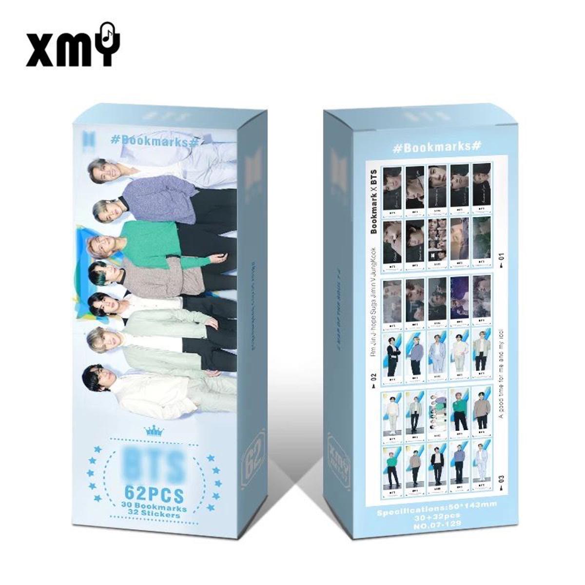 ❤K-POP BTS BOOKMARK 62 Pcs/Set BTS BOOKMARK (30Pcs)+Sticker
