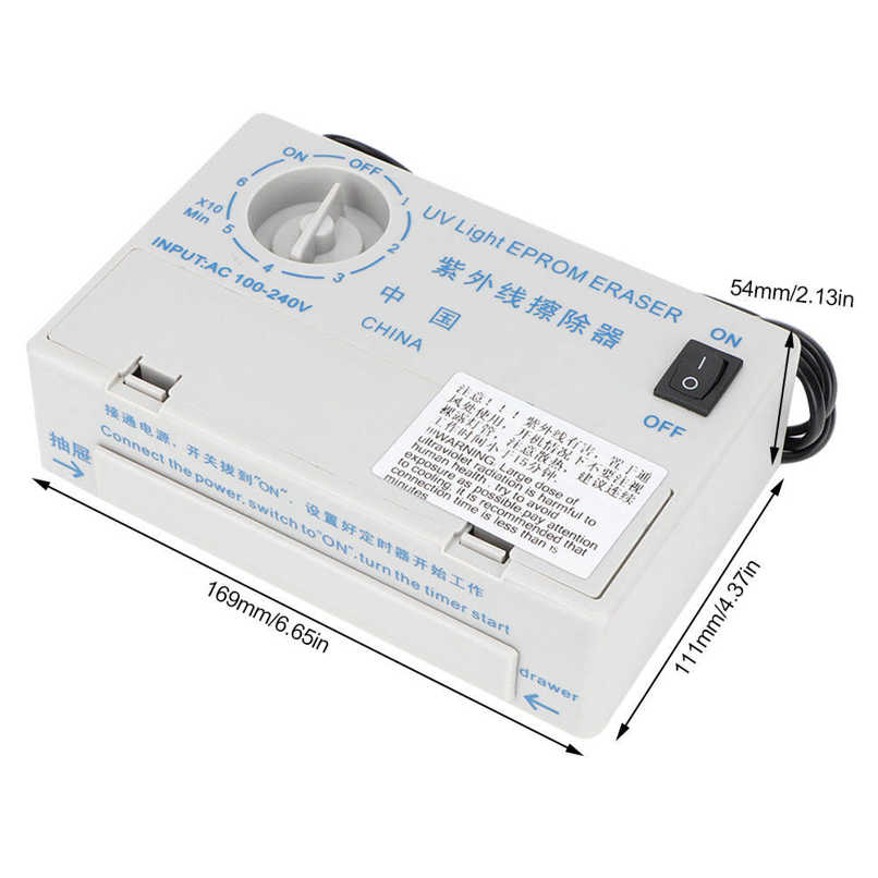 UV EPROM Ultraviolet Eraser Light Erasable Timer Semiconductor Wafer. 