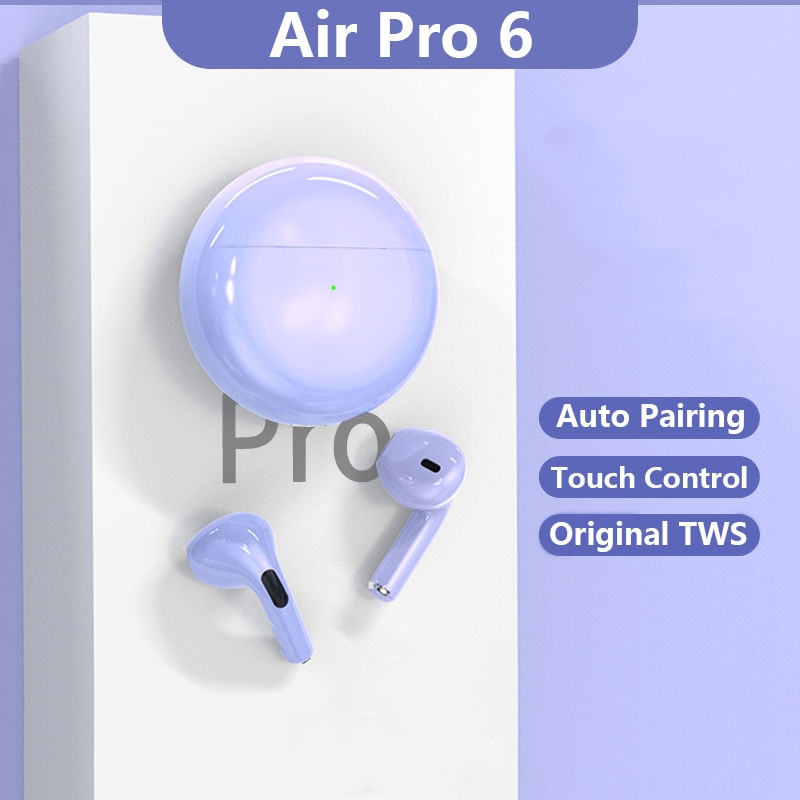 For Apple iPhone Original Air Pro 6 TWS Wireless Headphones Bluetooth Earphones In Ear Earbuds Earpod Sports Gamer Pods Headset. 