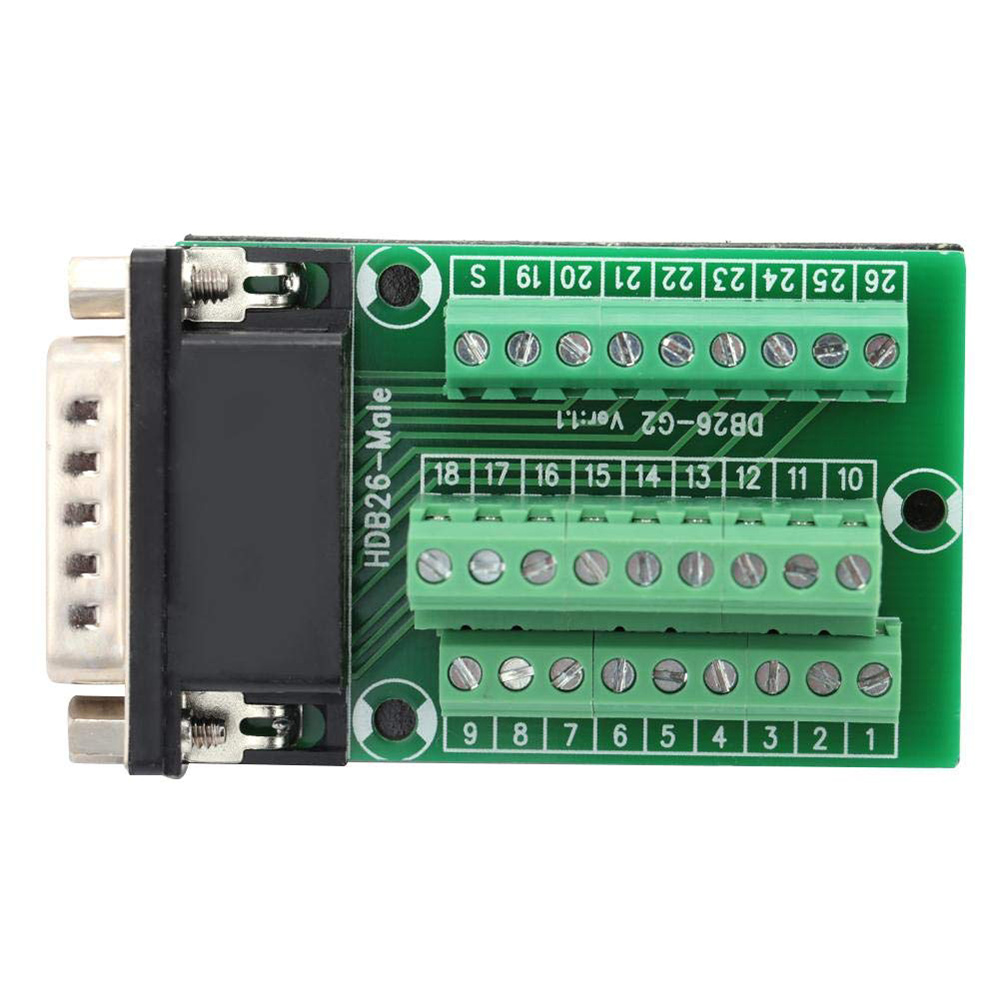26 Pin DB26 D-SUB Male Adapter to PCB Terminal Signals Module. 