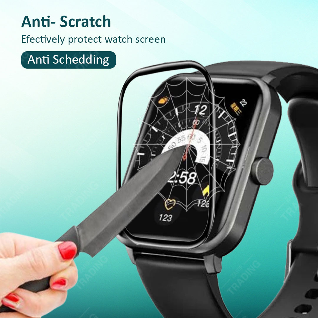 QCY GTS Smart Watch Full Coverage Plastic Screen Protector. 