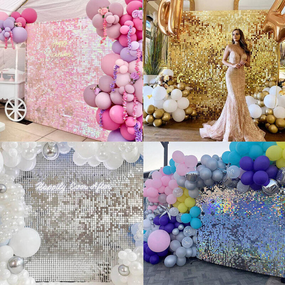 Glittery Backdrop Wall Panels Glamorous Dazzling Sparkling Sequin Backdrop Shimmering Luxurious Shimmer Backdrop for Wedding. 