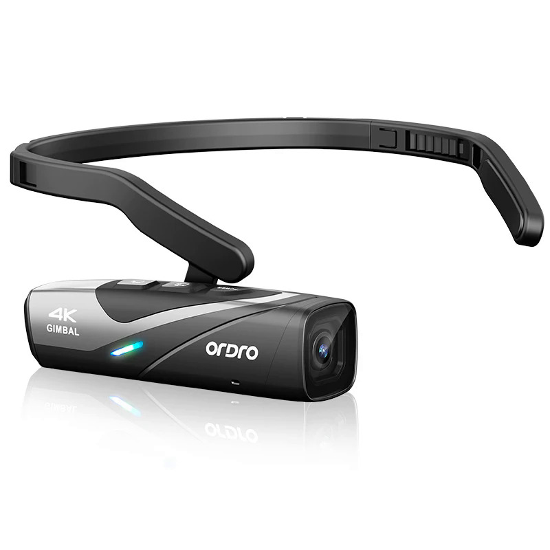 Ordro EP8 Head Wearable Vlog Camera 4K 60fps for YouTube Video Motorcycle Helmet POV Digital Camcorder Professional Gimbal