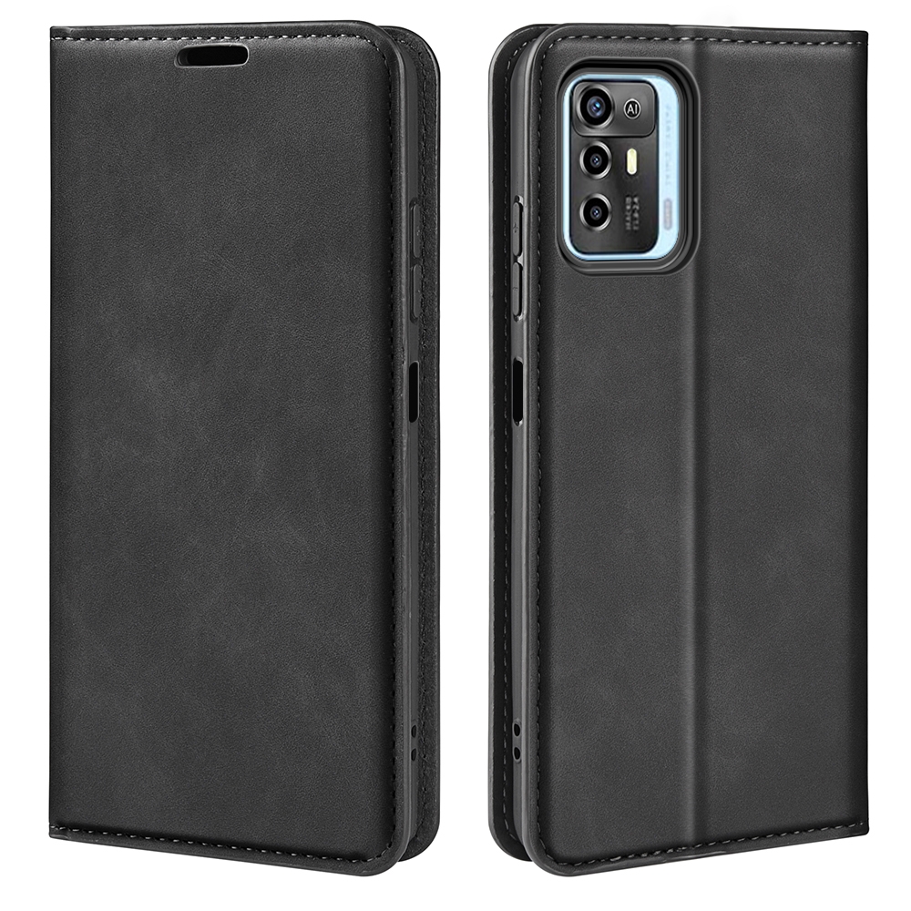 (COD)For ZTE Blade A72 5G Retro-skin Magnetic Suction Leather Phone Case