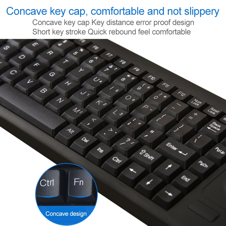 （COD Available)DS-8900 USB Interface Prevent Water Splashing Laser Engraving Character One-piece Wired Trackball Keyboard, Length: 1.5m. 