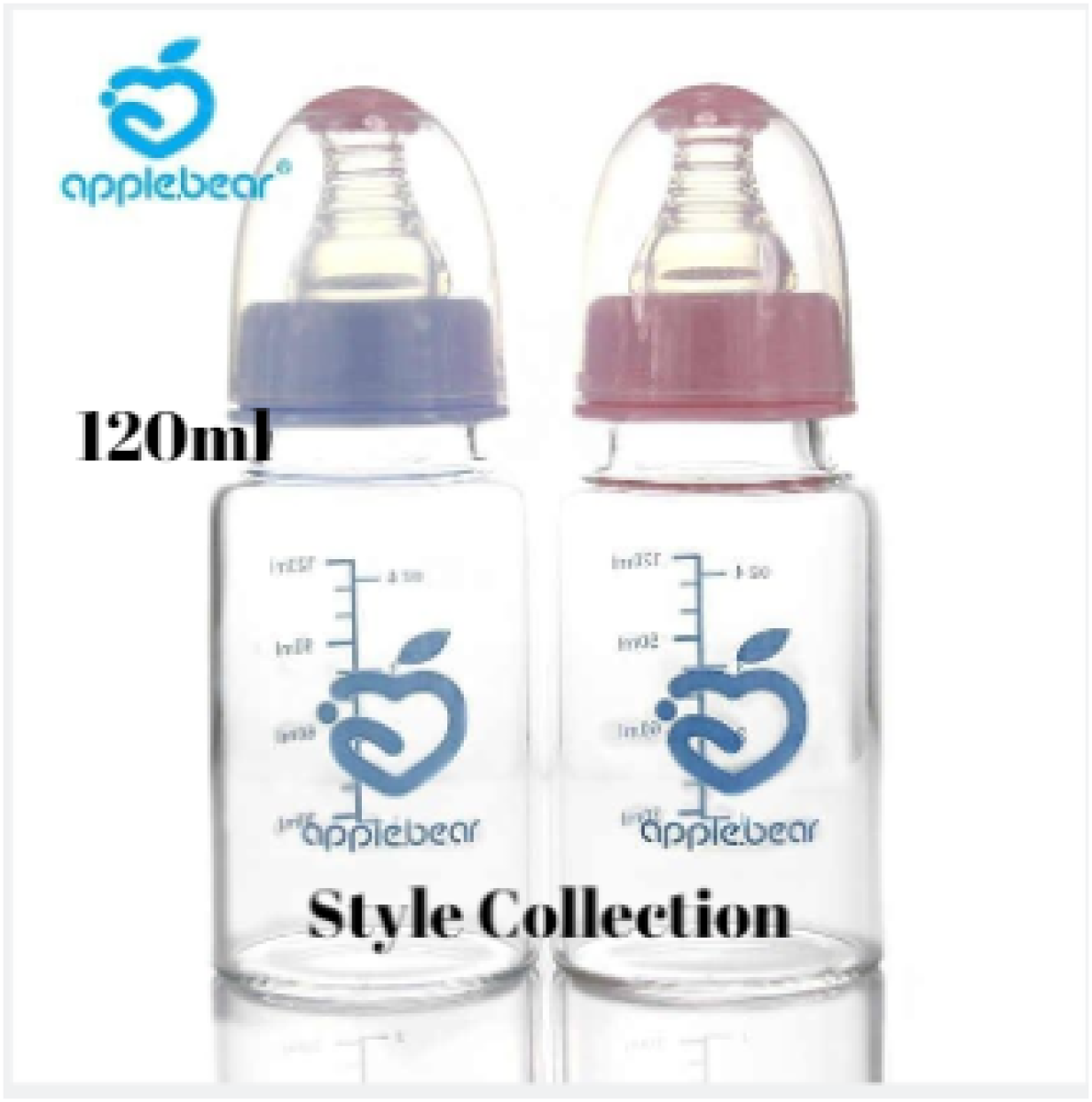 120ml Glass Baby Feeder Light Green | High Quality Nipple & Hygienic Cover main image 1