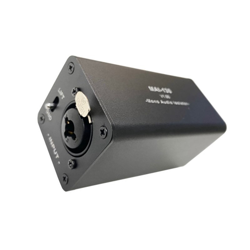 Audio Isolator Noise Reduction,Eliminates Current Noise,DI Grounding Box,6.5 XLR Mixer Audio Isolator, -130 Stereo Easy to Use. 
