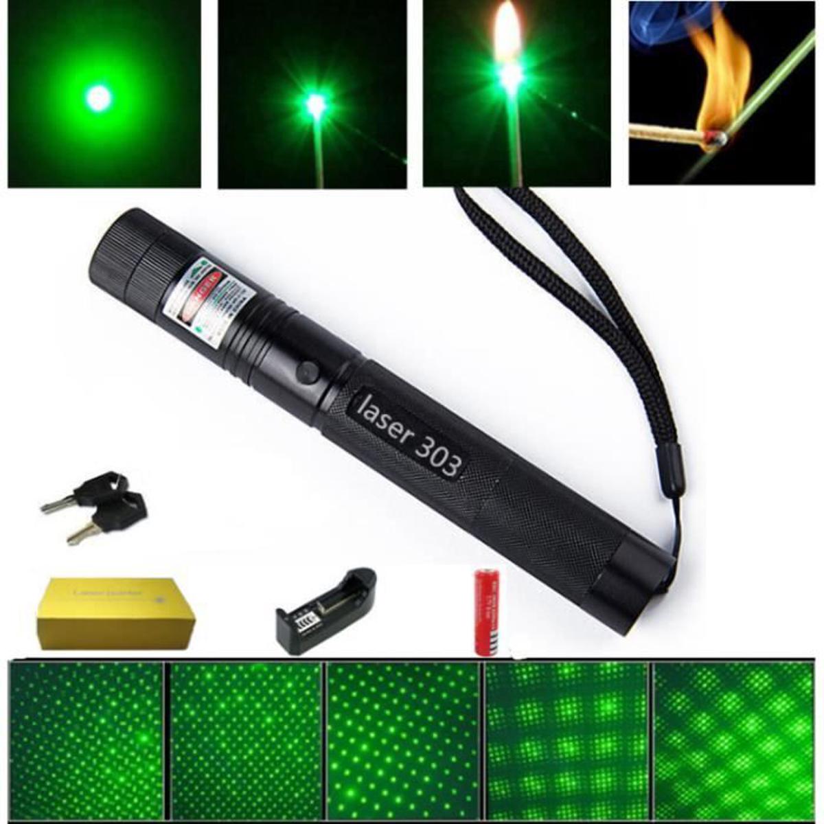 Green Laser light Rechargeable Laser Pointer Adjustable Focus Laser Light. 