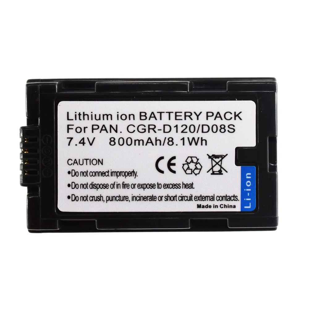 2pcs CGR-D120 D20 D08 Li-Ion Battery Pack for Panasonic D08R D08S NEW Camcorder. 