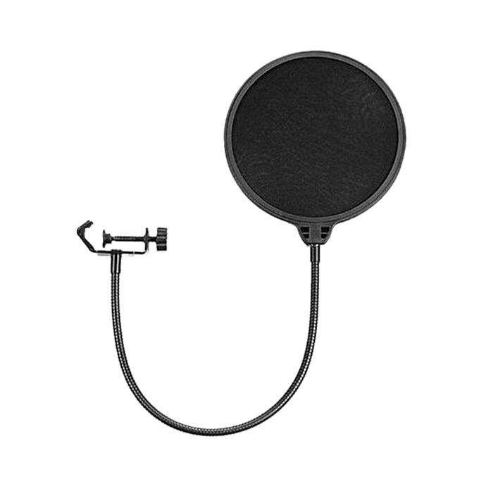 Microphone Pop Filter For Blue Yeti and Any Other Microphone Dual Layered Wind Pop Screen With Flexible 360° Gooseneck Clip Stabilizing Arm