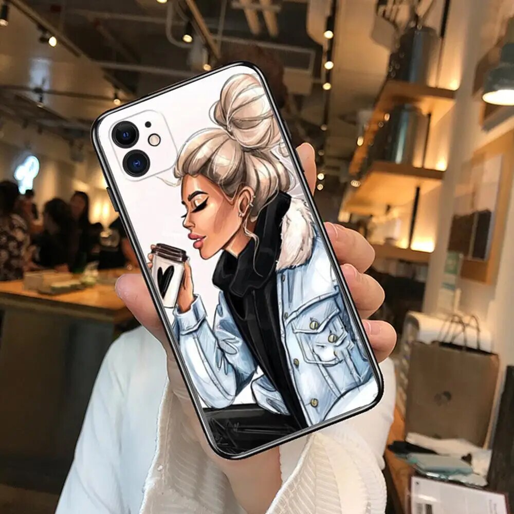 OK but first coffee Phone Cases For iphone 13 Pro Max case 12 11 Pro Max 8 PLUS 7PLUS 6S XR X XS 6 mini se mobile cell. 