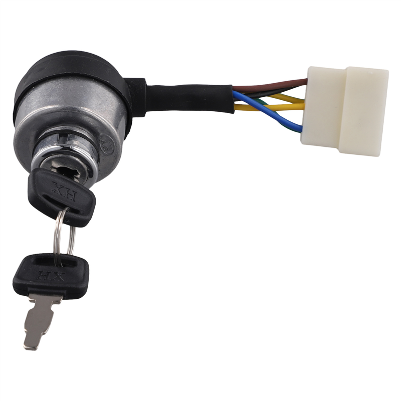 6-Wire Ignition Key Lock Switch for 2-5KW Gasoline Generators Combination Start Switch Fits Gas Generator