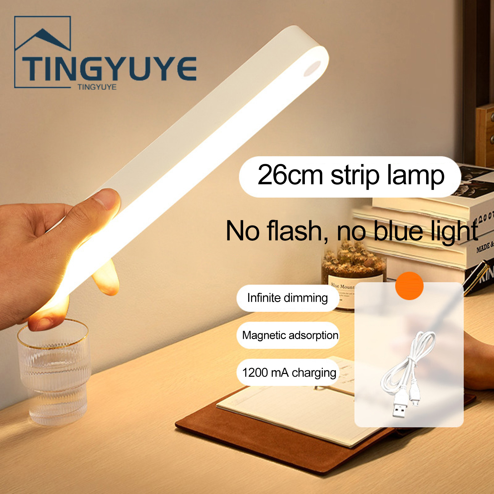 LED Night Light Flickr Free No Wiring No Wiring Automatic on/off -Recharge Wide Sensing Angle Eye Protection Closet Wireless LED LED Induction. 