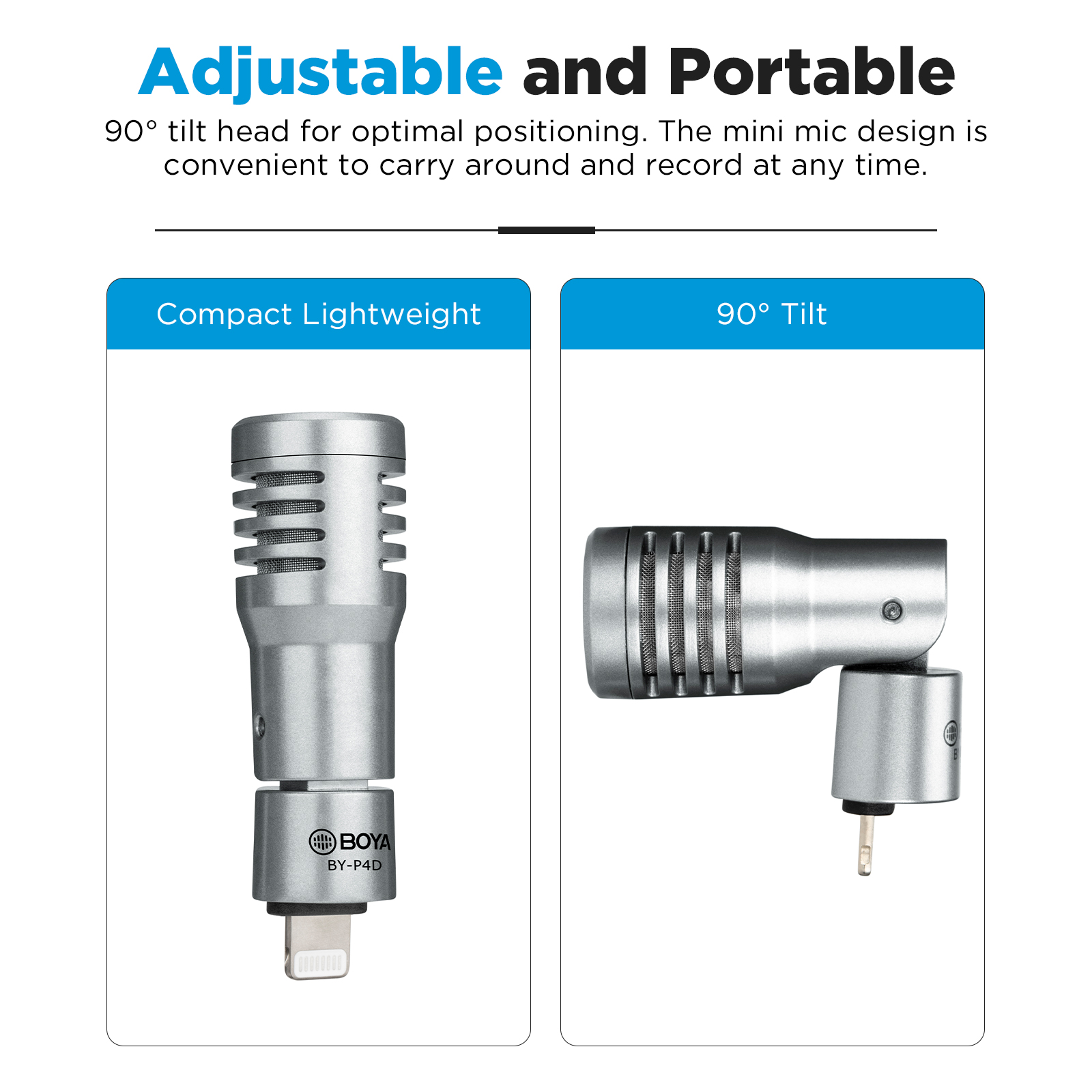 BOYA BY-P4 Plug and Play Mini Portable Condenser Wireless Microphone for PC Mobile Android iPhone DSLRs Camera Streaming Youtube. 