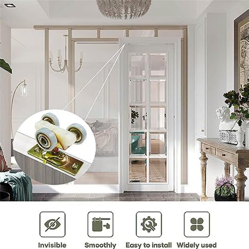2 Pack Sliding Pocket Door Hardware Top Hanger Rollers Wheels Assembly Fit Replacement Parts 1125 & 1500 Hardware Kit. 