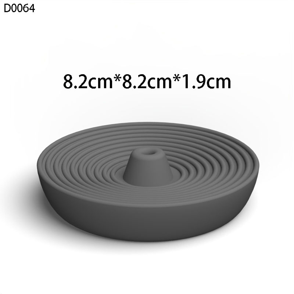 Simple Modeling Design of Incense Tray Molds Concrete Incense insert Silicone mold Round stick support moulds