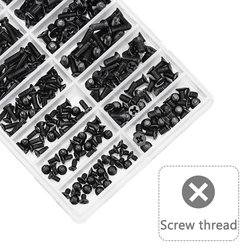 355Pcs PC Screws Assorted Set M2 M3 M2.5 Computer Screws HDD M.2 SSD Screws for Universal Laptop PC Computer Repair. 