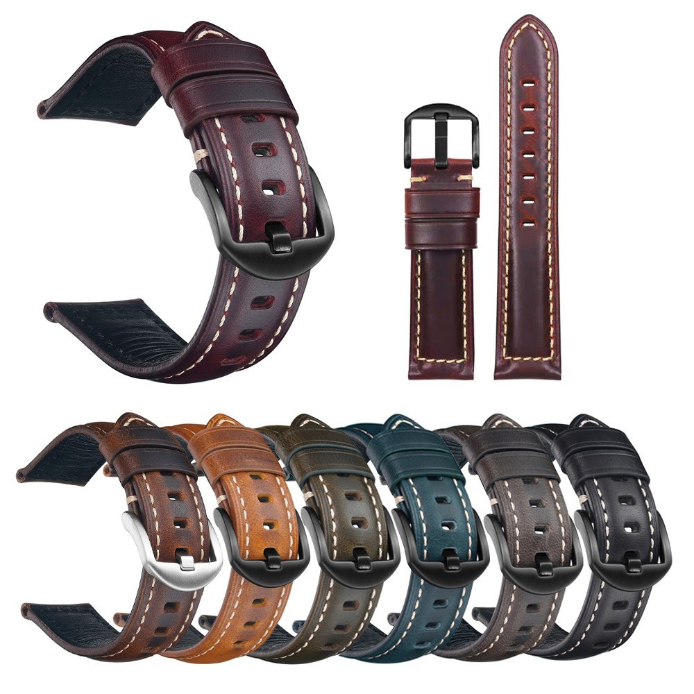 [autismaut] Imported Oil Wax Italian Cowhide 20m22m24m26m Applicable fti2 apple watch Samsung