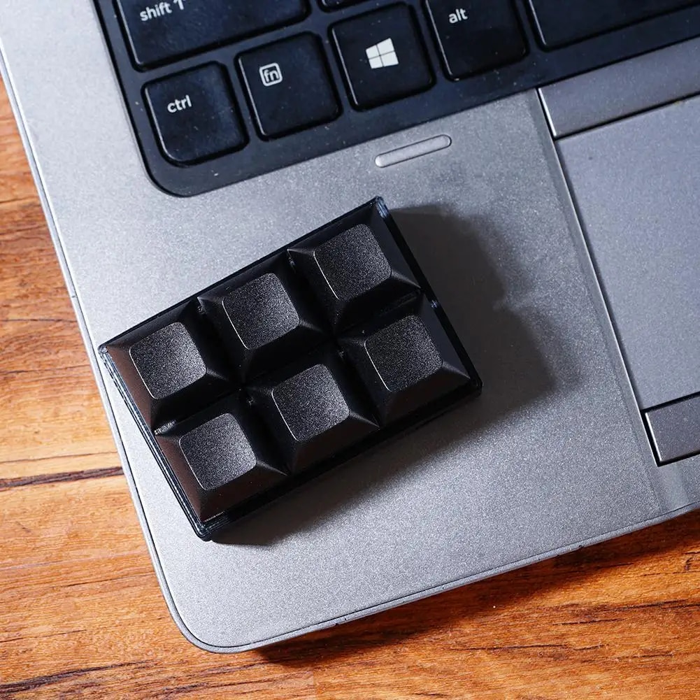 6 Keys Keyboard USB Custom Programmable Macro Keypad One-key Shortcut Keys Mini Mechanical Keyboard Blue Switch. 