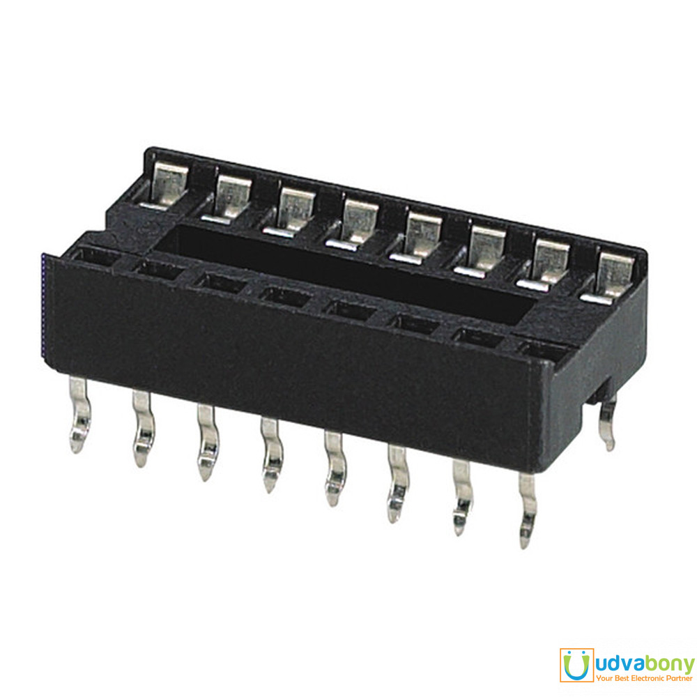 5Pcs- 16 Pin IC Base 16 Pin PCB Mount Low Cost IC Socket DIL DIP IC Socket PCB Mount Connector Adapters Solder Type IC Base Socket For 16 Pin IC Electronics Circuitry & Parts. 