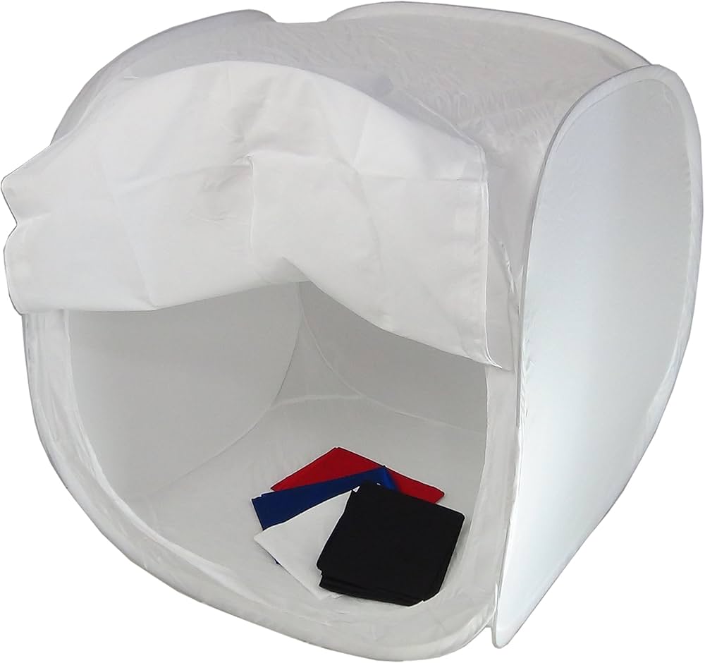 Light Tent Foldable Photography Cube Softbox with 4 Colored Backgrounds (80 x 80cm). 
