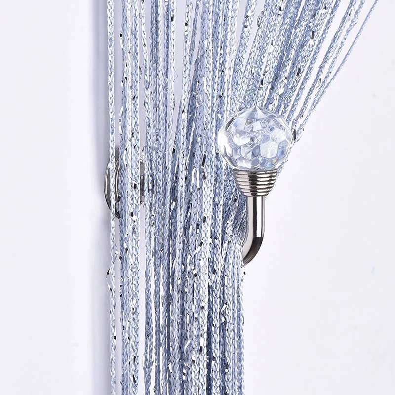 2x Crystal Curtain Holdback Hanger Wall Tie Backs Hooks Holder Curtain Tie Back ANLAN. 
