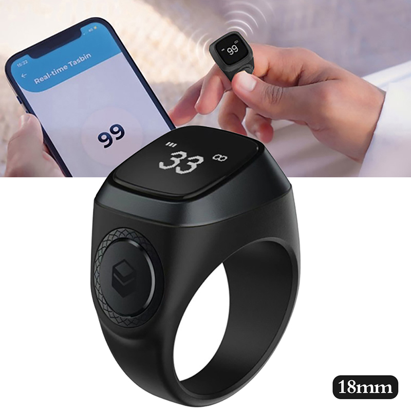 Smart Tasbih Tally Counter Ring for Muslims Zikr Digital Tasbeeh 5 Prayer Time